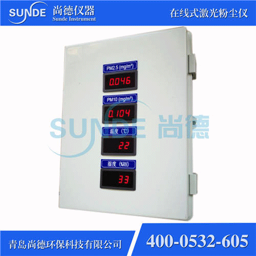 SN-F802 智能型在線(xiàn)式粉塵濃度檢測(cè)儀（PM2.5+PM10，帶外顯）